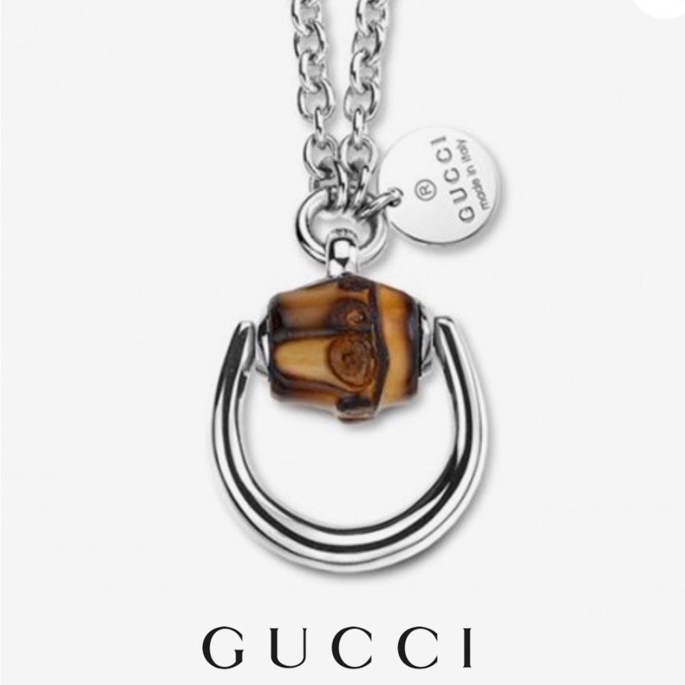 Gucci Horsebit Bamboo Sterling Silver Necklace